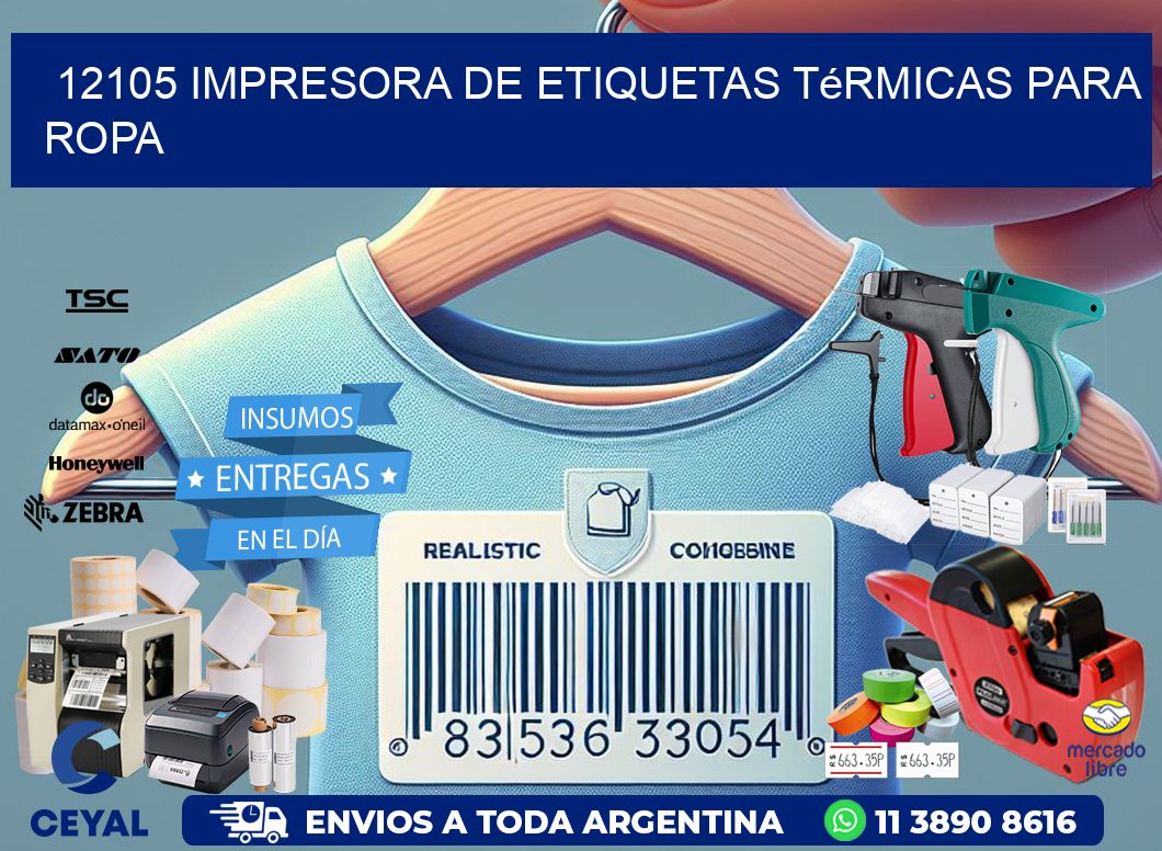 12105 impresora de etiquetas térmicas para ropa