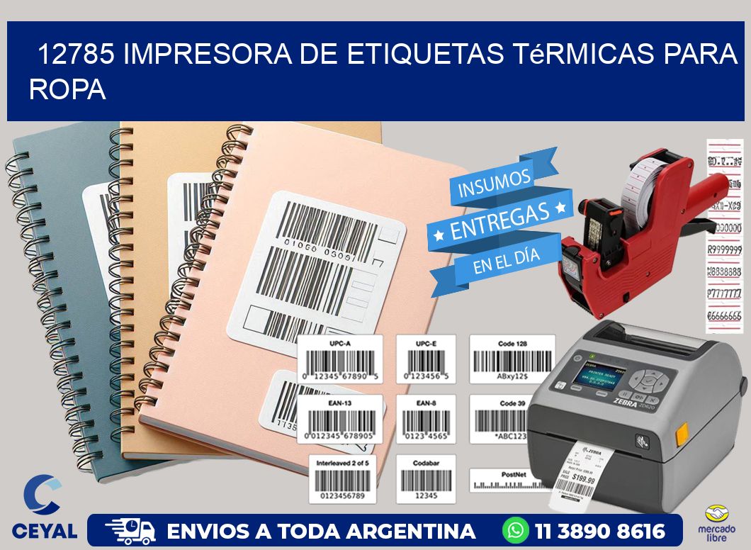 12785 impresora de etiquetas térmicas para ropa