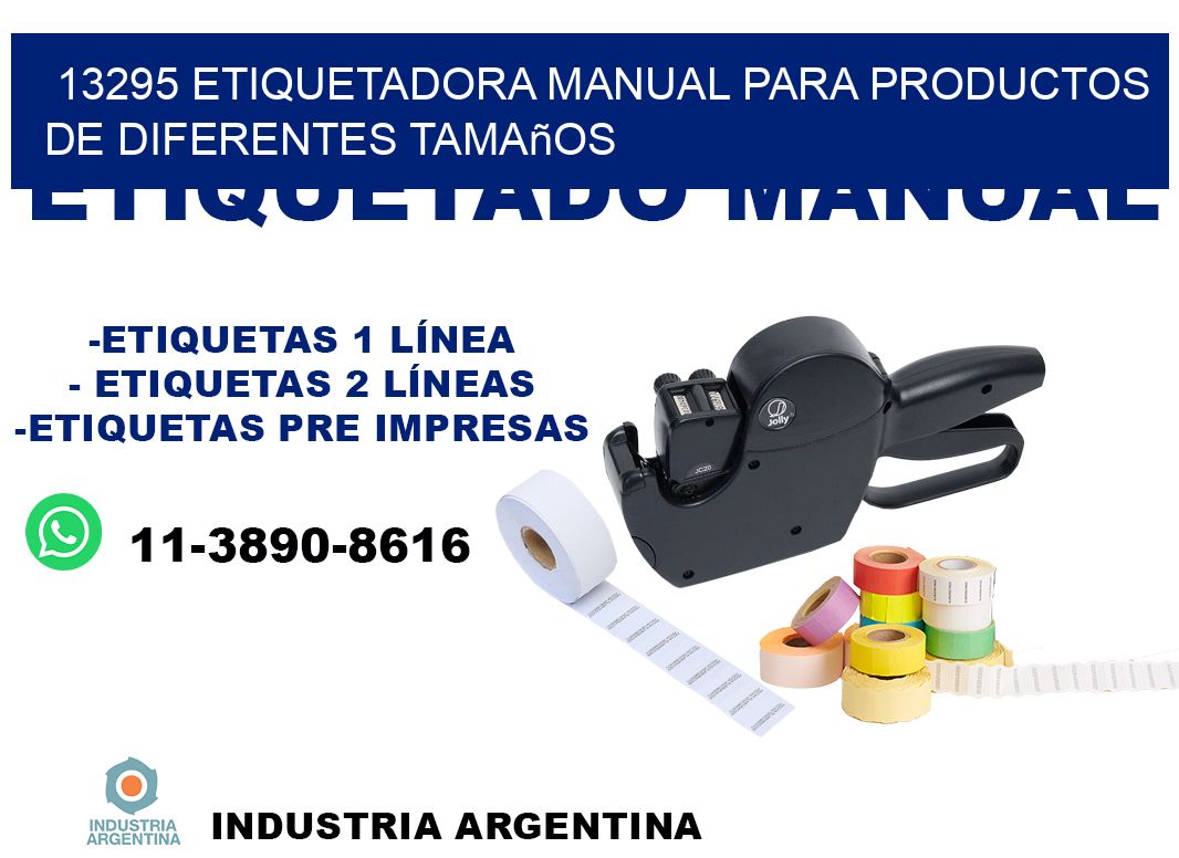 13295 etiquetadora manual para productos de diferentes tamaños
