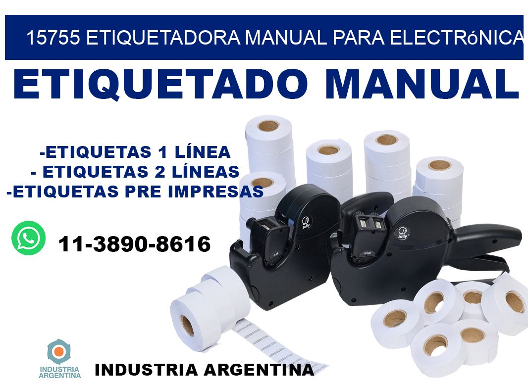 15755 etiquetadora manual para electrónica