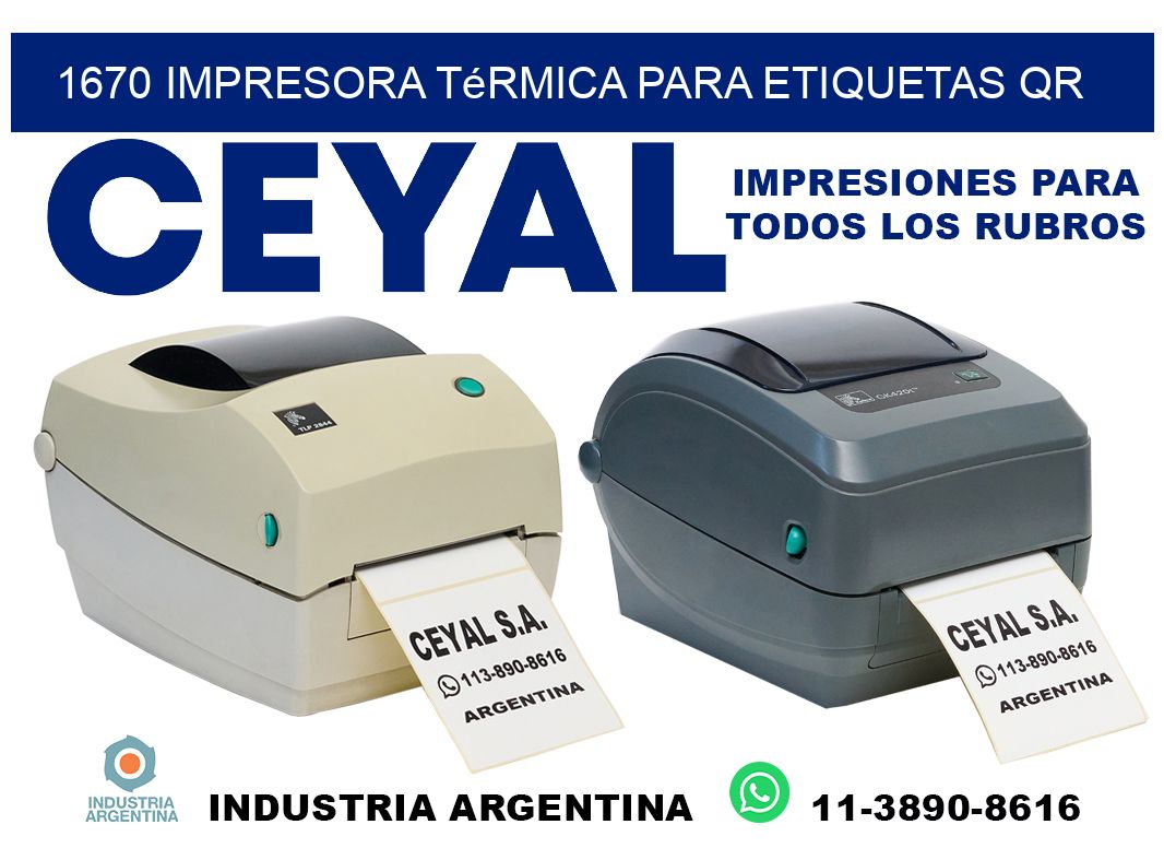 1670 impresora térmica para etiquetas QR