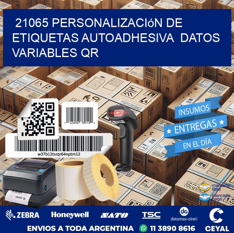 21065 Personalización de etiquetas autoadhesiva datos variables QR