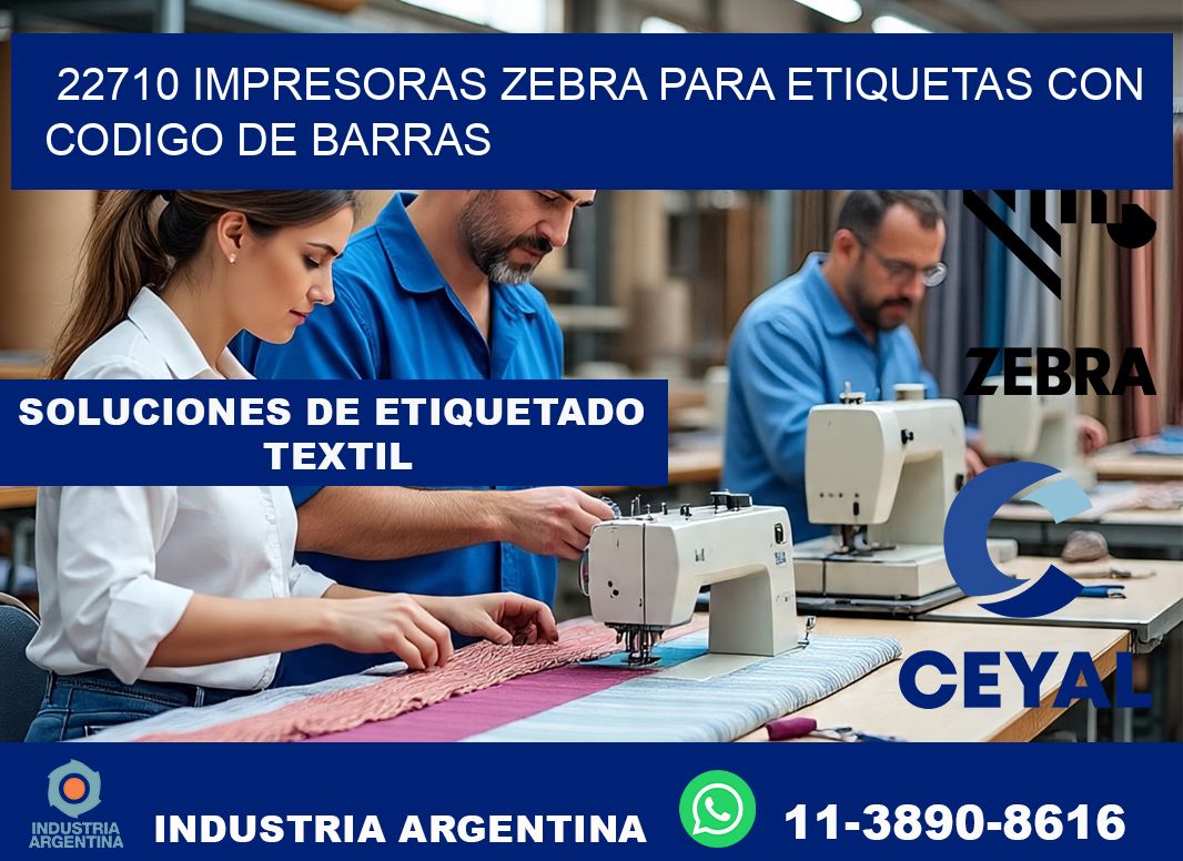 22710 impresoras zebra para etiquetas con codigo de barras