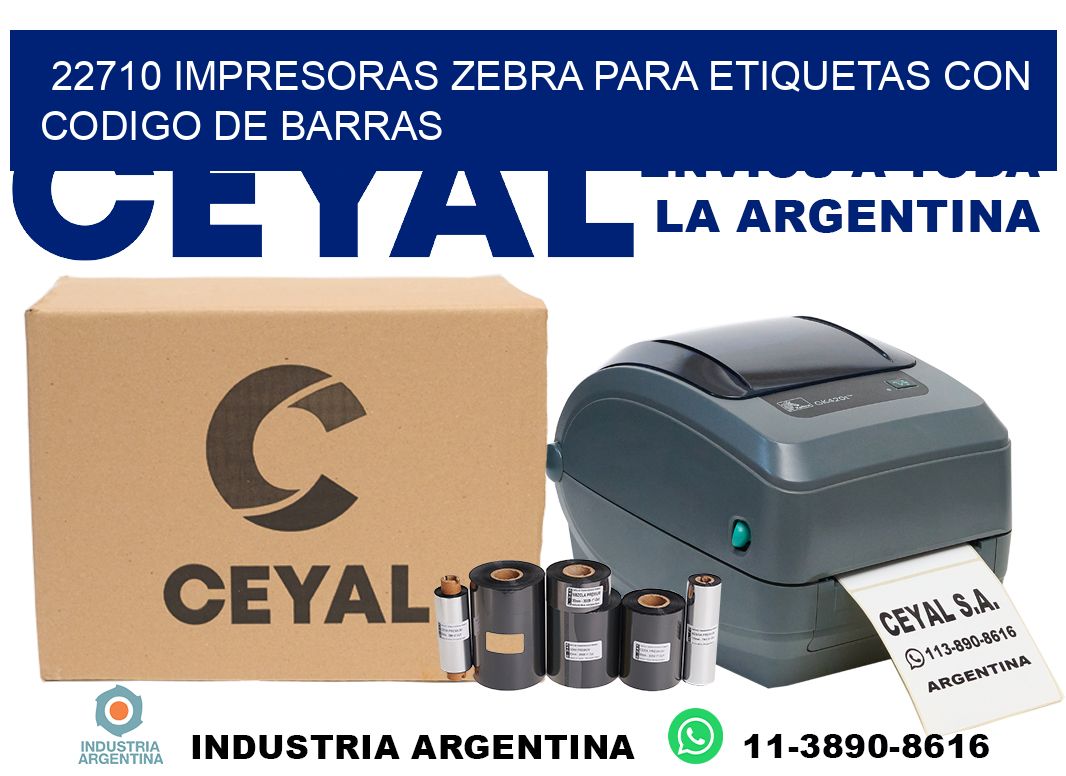 22710 impresoras zebra para etiquetas con codigo de barras