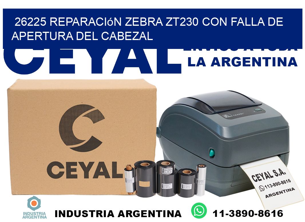 26225 reparación zebra zt230 con falla de apertura del cabezal