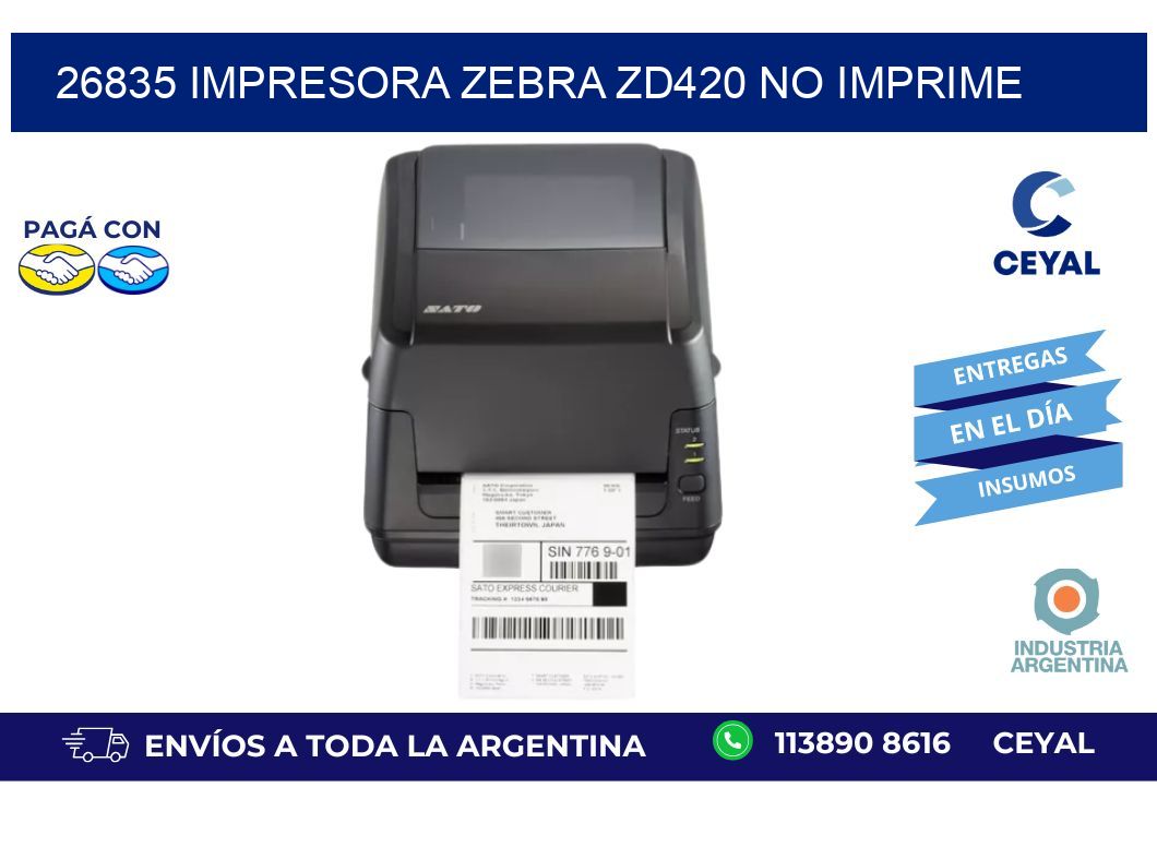 26835 Impresora Zebra ZD420 no imprime