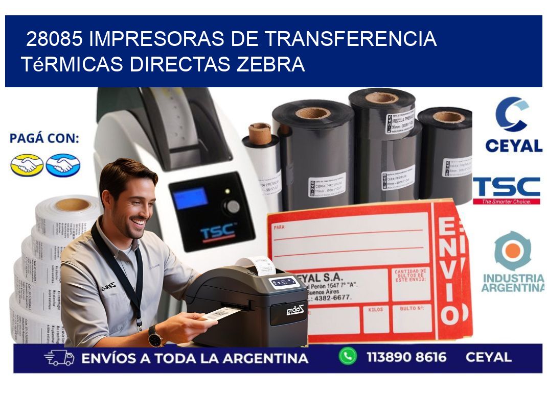 28085 impresoras de Transferencia  térmicas directas zebra