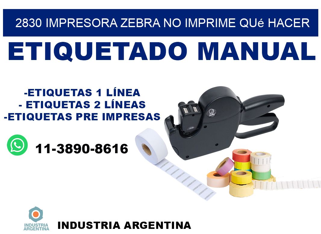 2830 impresora zebra no imprime qué hacer