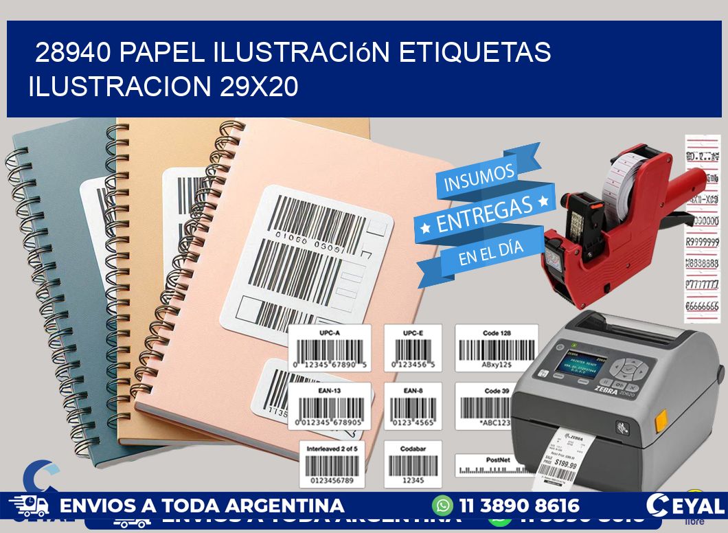 28940 papel ilustración Etiquetas Ilustracion 29x20