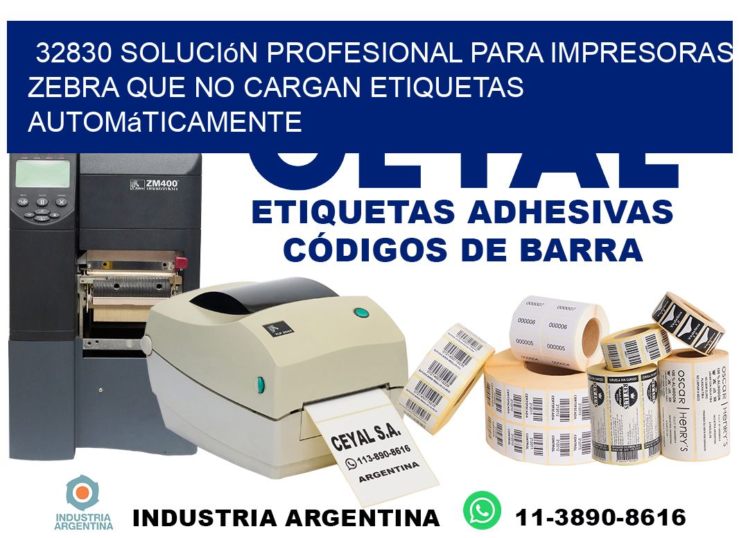 32830 solución profesional para impresoras zebra que no cargan etiquetas automáticamente