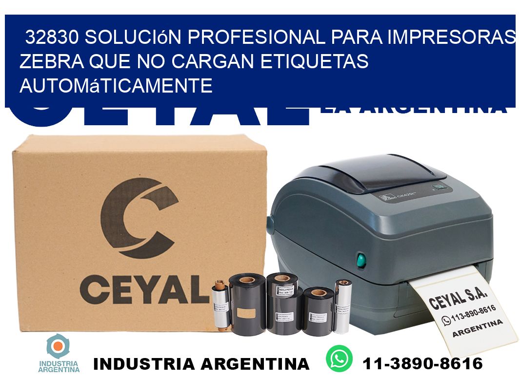 32830 solución profesional para impresoras zebra que no cargan etiquetas automáticamente