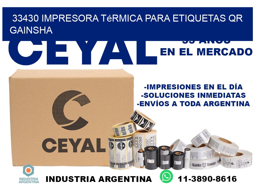 33430 impresora térmica para etiquetas QR GAINSHA