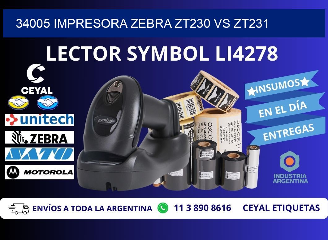 34005 impresora zebra zt230 vs zt231