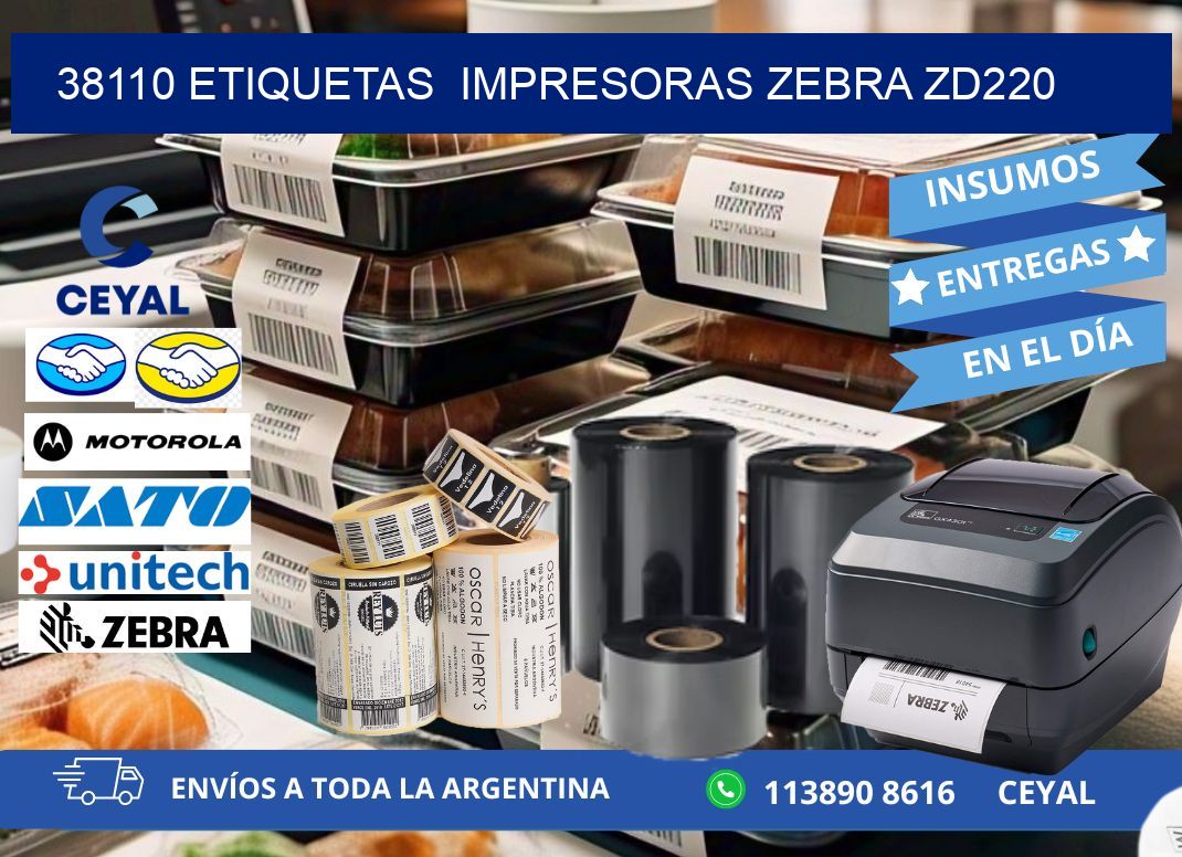 38110 etiquetas impresoras zebra zd220