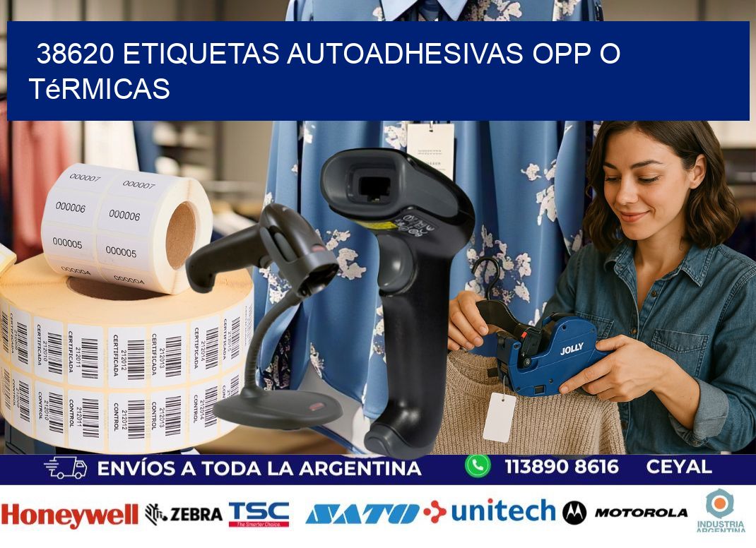 38620 etiquetas autoadhesivas opp o térmicas