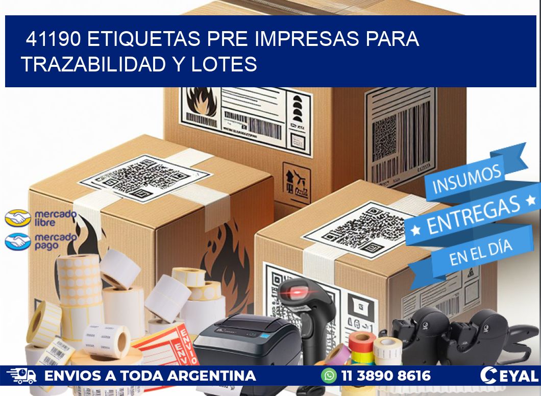 41190 etiquetas pre impresas para trazabilidad y lotes