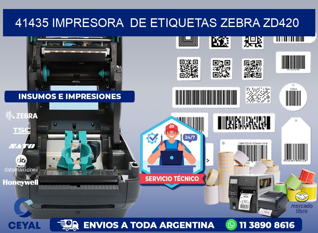 41435 impresora  de etiquetas Zebra ZD420