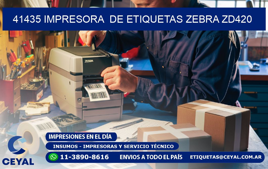 41435 impresora  de etiquetas Zebra ZD420