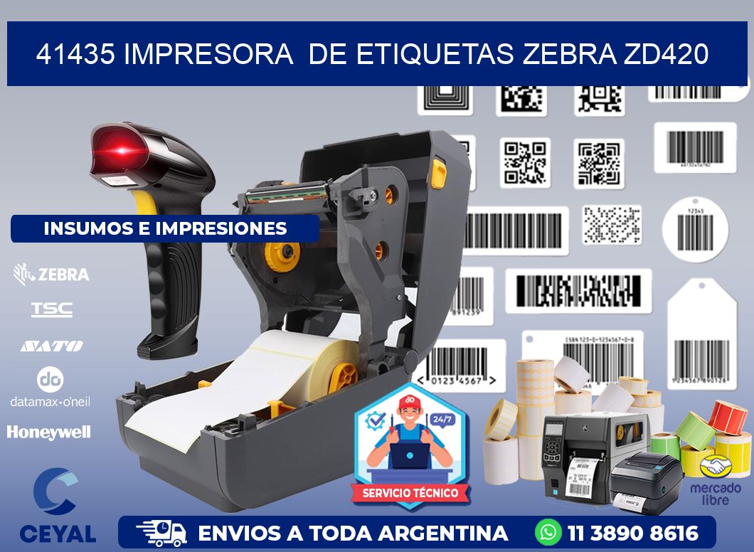 41435 impresora  de etiquetas Zebra ZD420