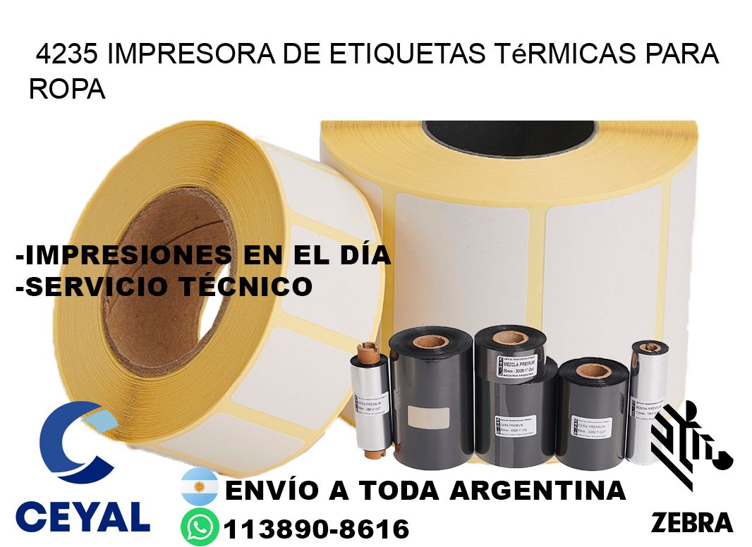 4235 impresora de etiquetas térmicas para ropa