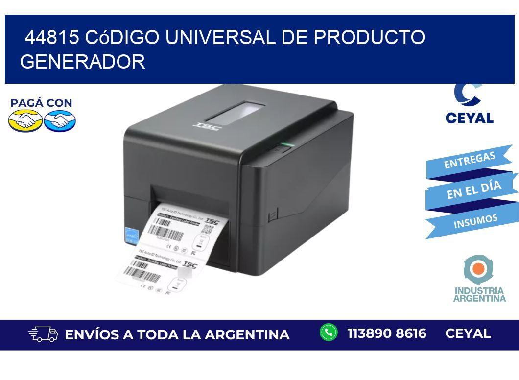 44815 Código universal de producto generador