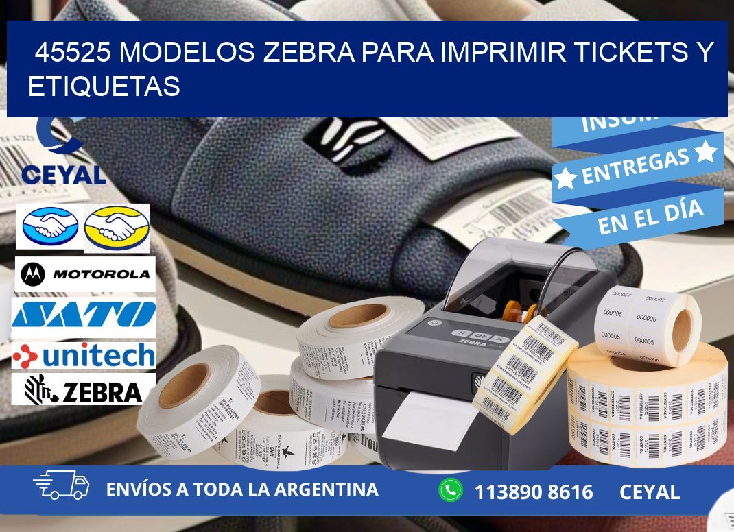 45525 modelos zebra para imprimir tickets y etiquetas
