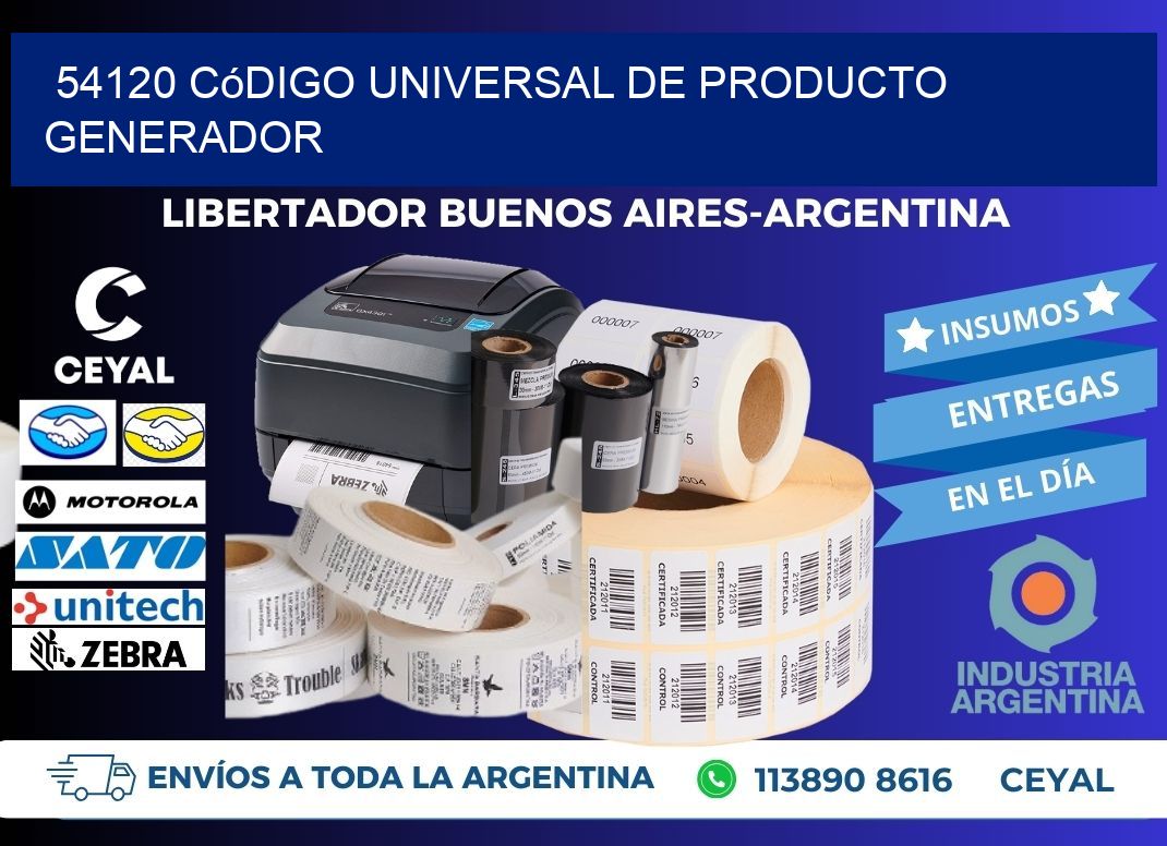 54120 Código universal de producto generador