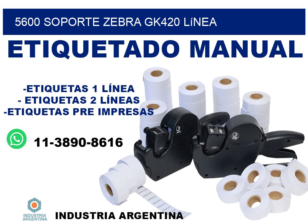 5600 soporte zebra gk420 línea