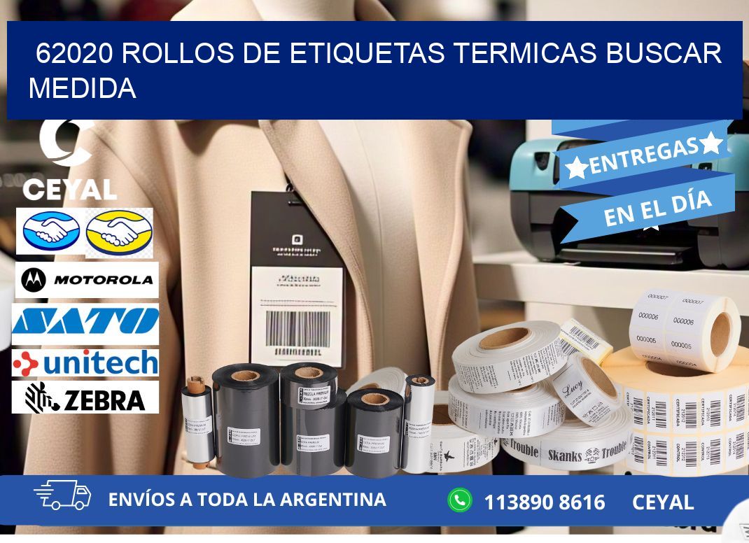 62020 rollos de etiquetas termicas buscar medida
