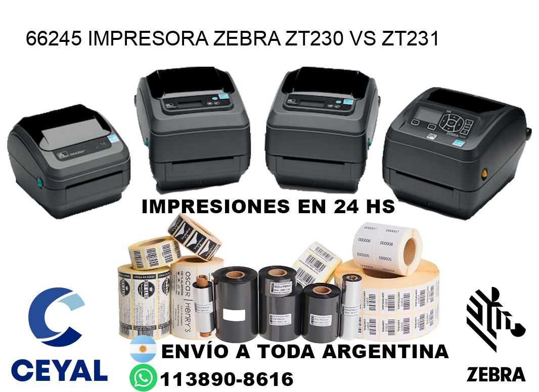 66245 impresora zebra zt230 vs zt231