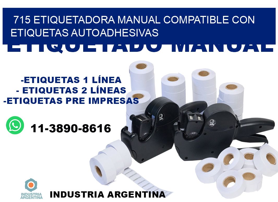 715 etiquetadora manual compatible con etiquetas autoadhesivas