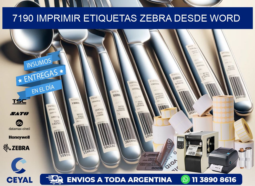 7190 imprimir etiquetas zebra desde word