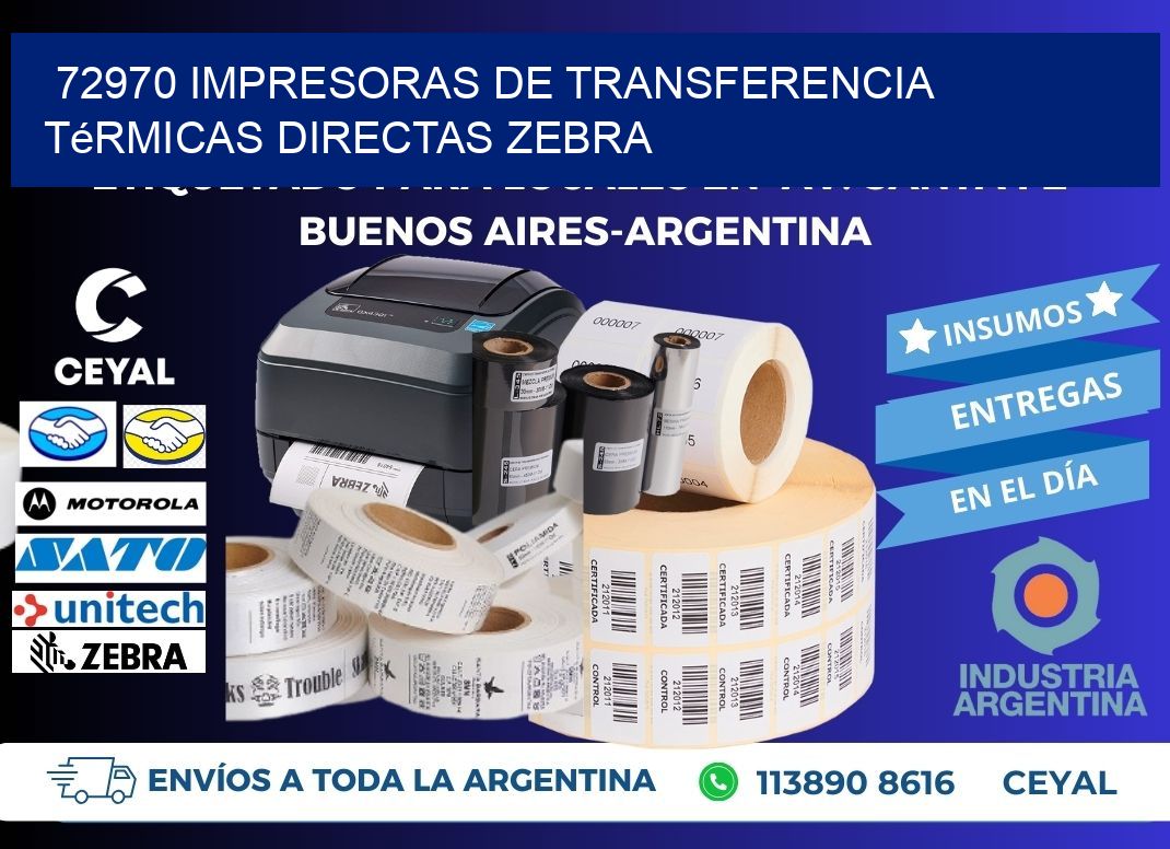 72970 impresoras de Transferencia  térmicas directas zebra