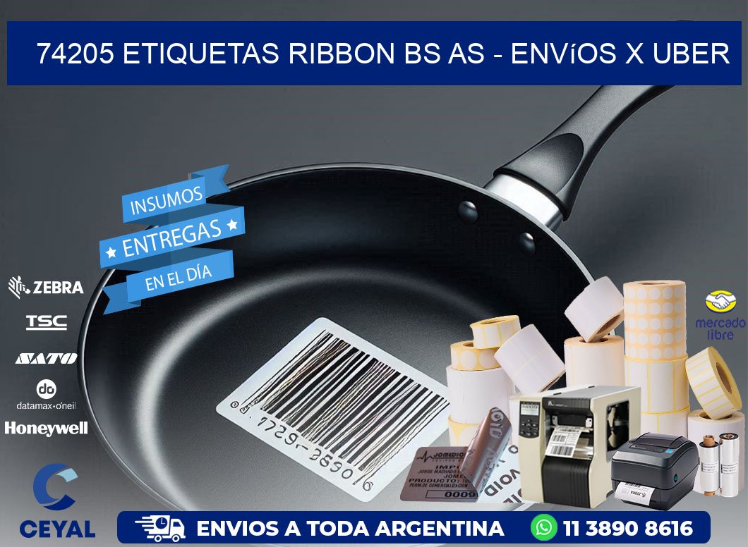 74205 etiquetas ribbon bs as - envíos x uber
