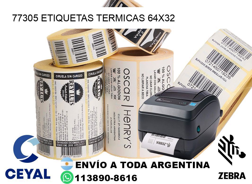 77305 etiquetas termicas 64×32