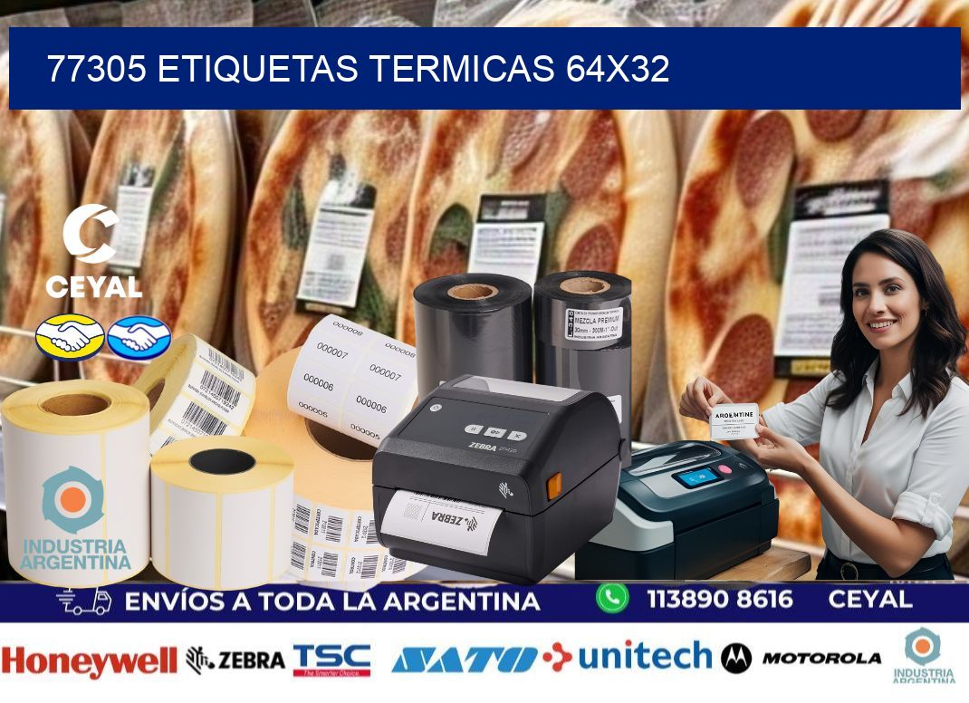 77305 etiquetas termicas 64x32