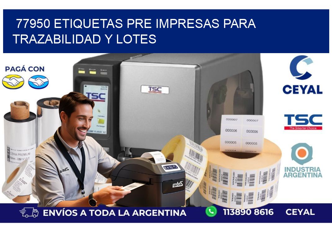 77950 etiquetas pre impresas para trazabilidad y lotes