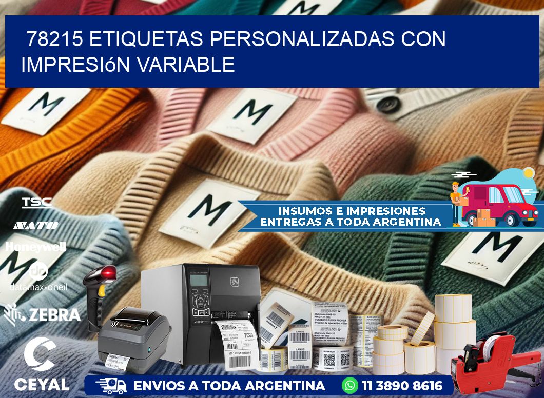 78215 etiquetas personalizadas con impresión variable