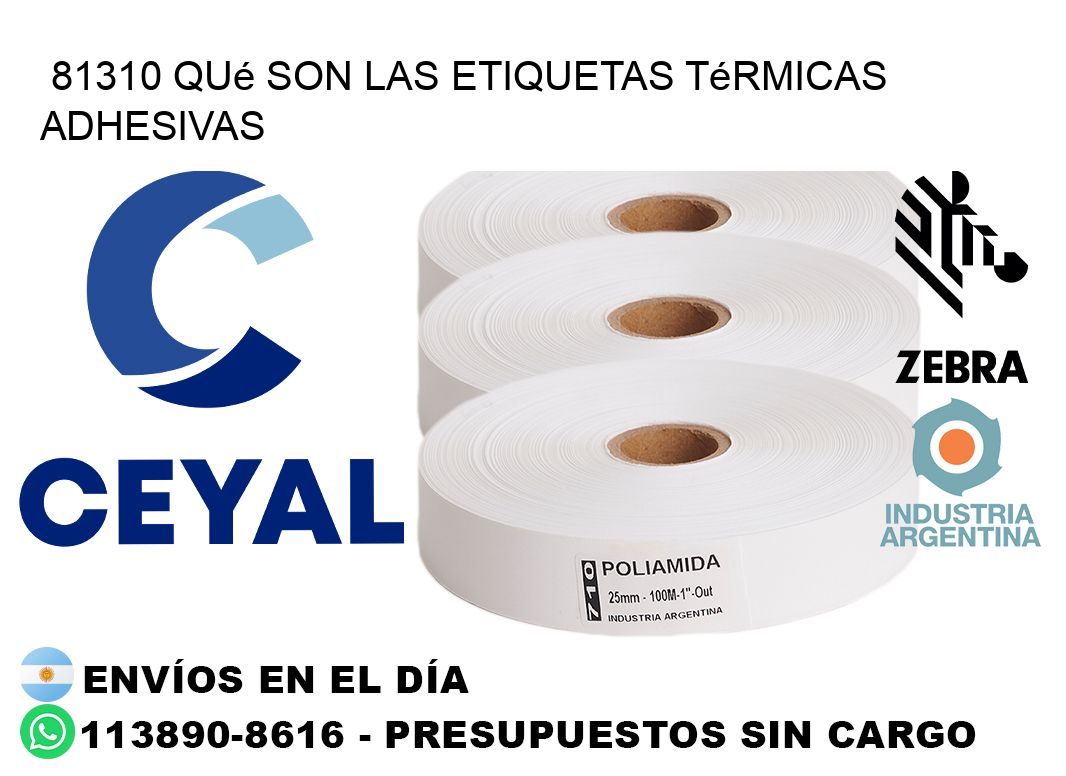 81310 qué son las etiquetas térmicas adhesivas
