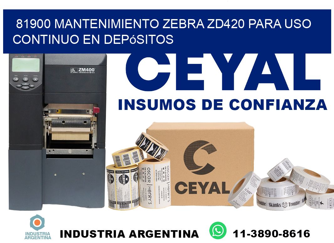 81900 mantenimiento zebra zd420 para uso continuo en depósitos