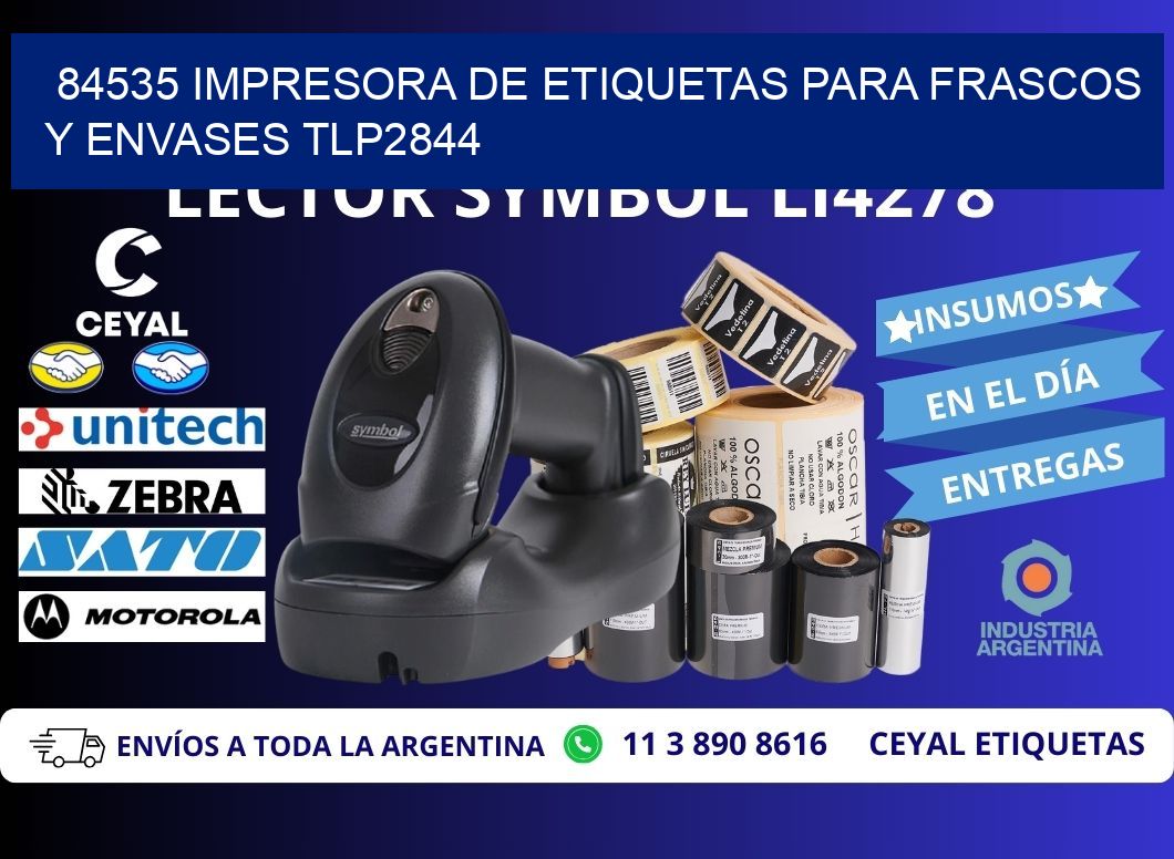 84535 impresora de etiquetas para frascos y envases TLP2844
