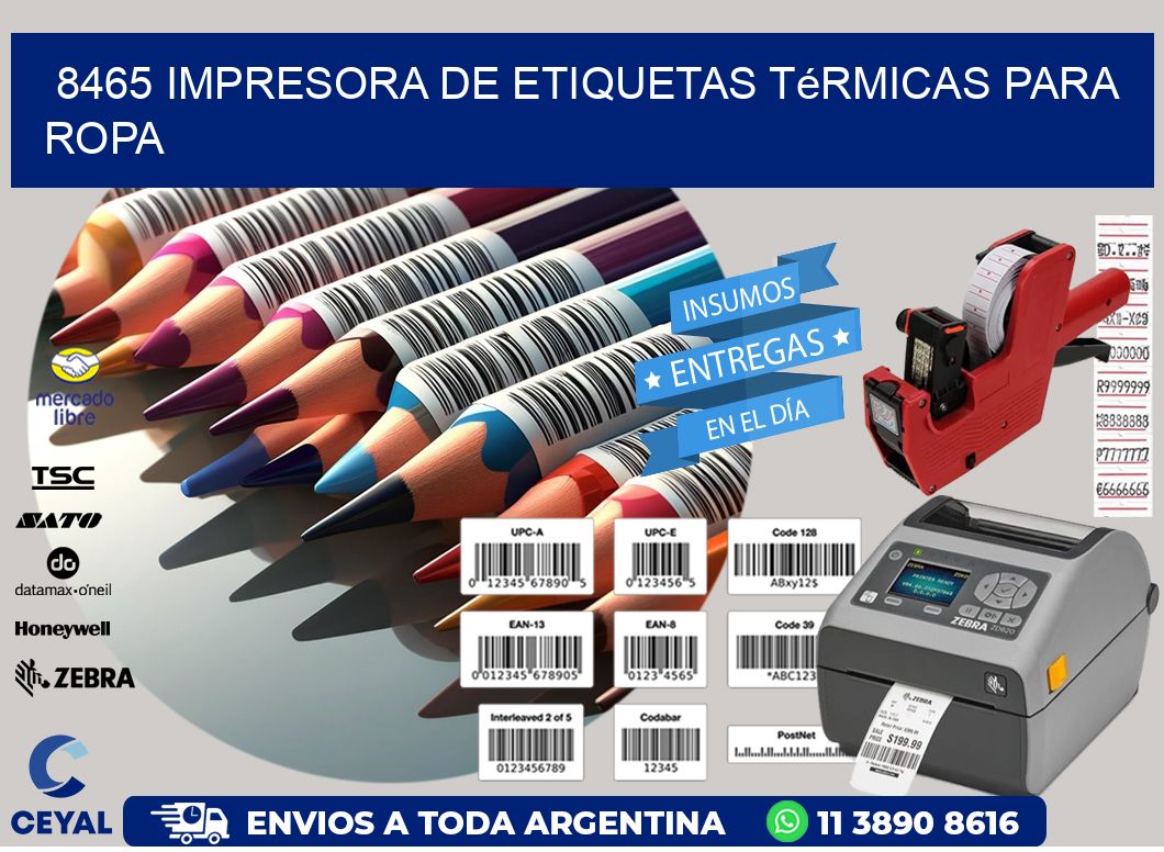 8465 impresora de etiquetas térmicas para ropa