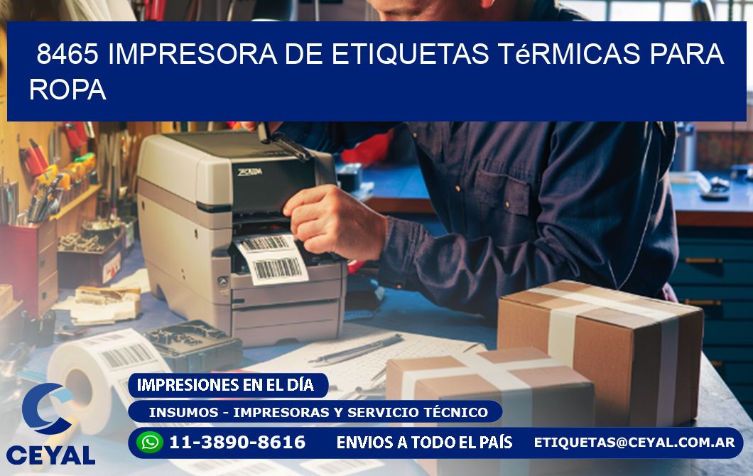 8465 impresora de etiquetas térmicas para ropa