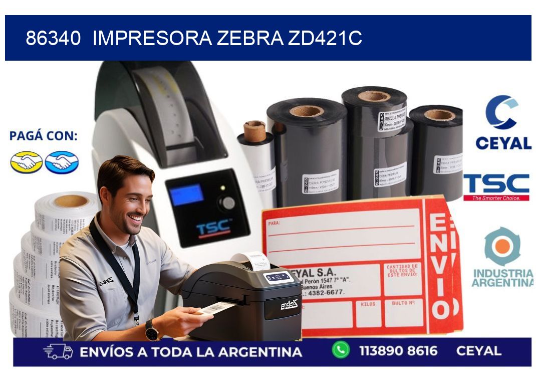 86340  Impresora Zebra zd421c