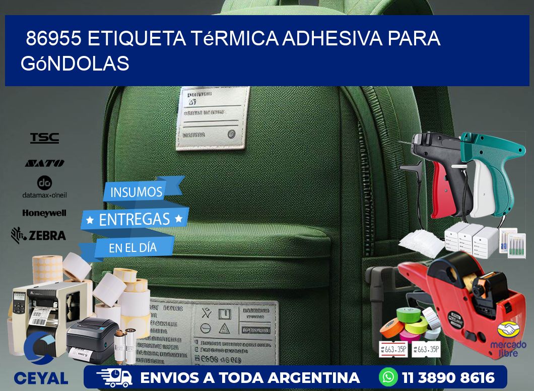 86955 Etiqueta térmica adhesiva para góndolas