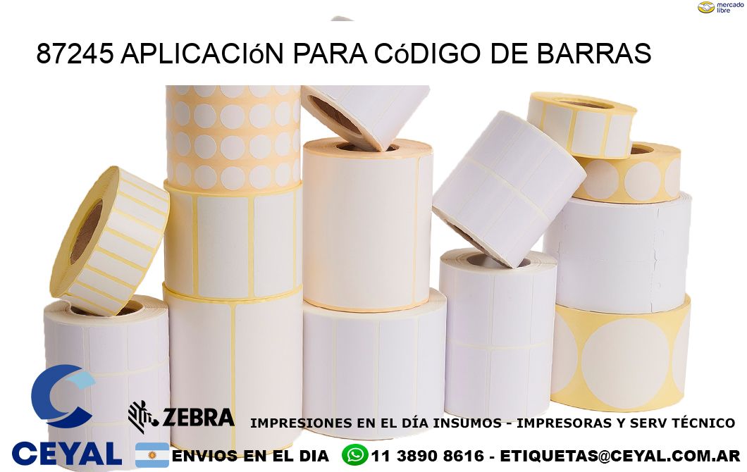 87245 Aplicación para código de barras
