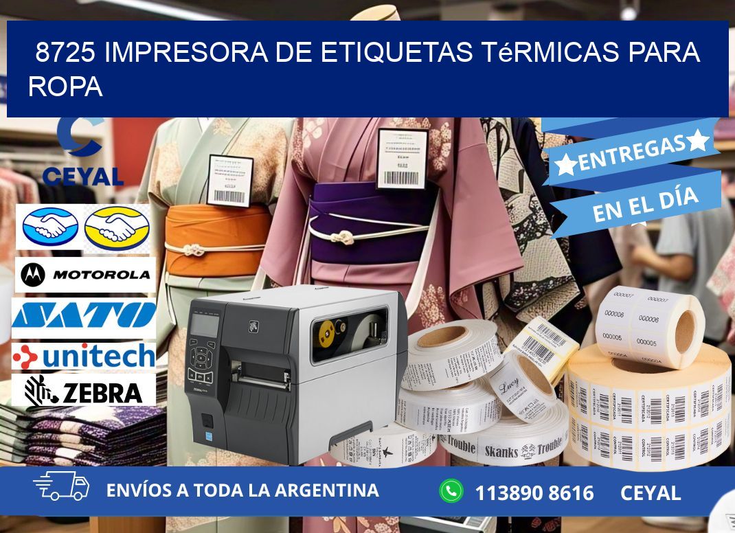 8725 impresora de etiquetas térmicas para ropa