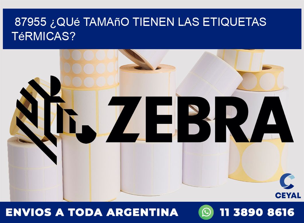 87955 ¿Qué tamaño tienen las etiquetas térmicas?