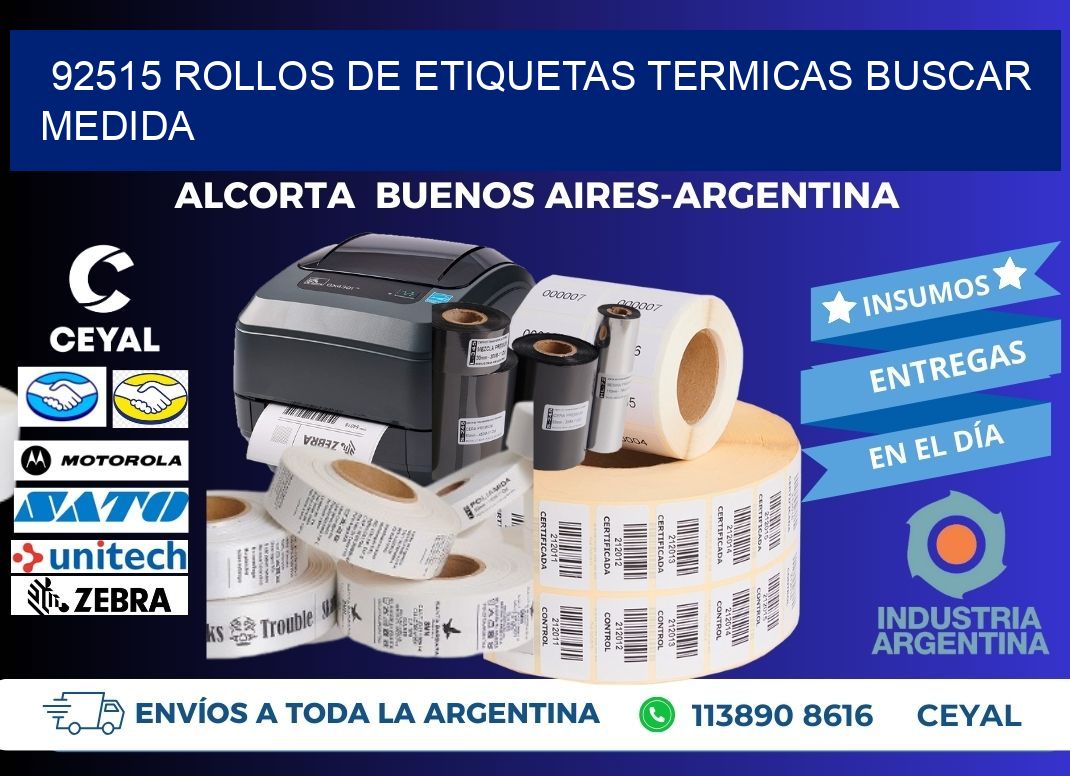 92515 rollos de etiquetas termicas buscar medida