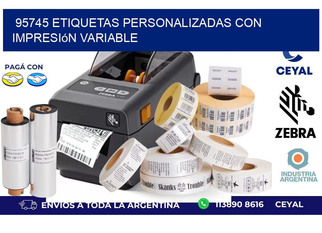 95745 etiquetas personalizadas con impresión variable